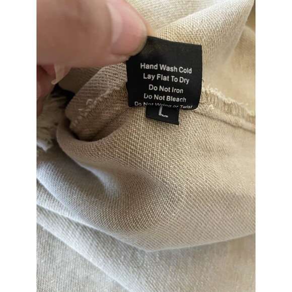 Jena Green By Apricot Lane Cable Knit Sweater Denim Jacket Large 100% Cotton - Picture 11 of 13